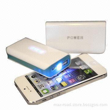 5600mAh Power Bank with Flashlight Function, Ideal for iPhone, iPad, Samsung, HTC
